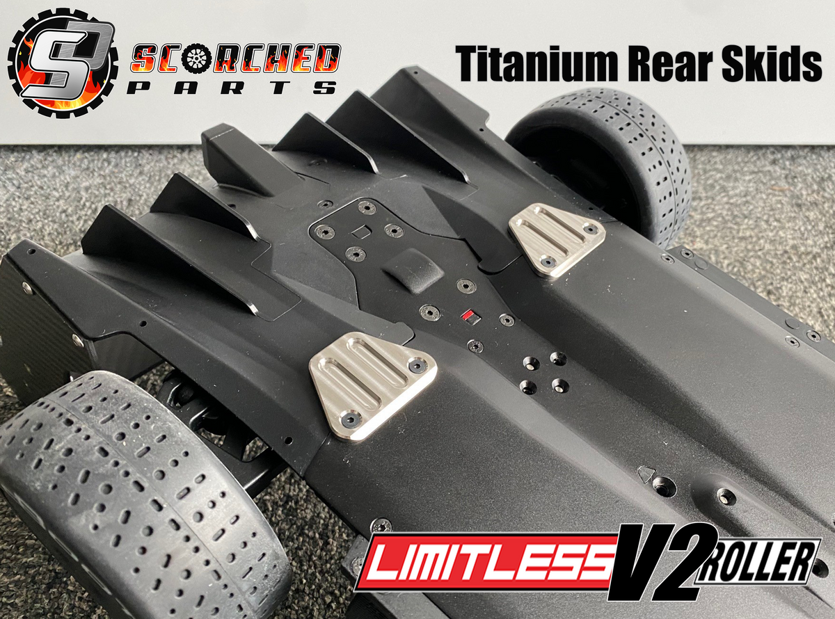 Titanium Rear Skid plates for Arrma Limitless v2 Scorched Parts RC