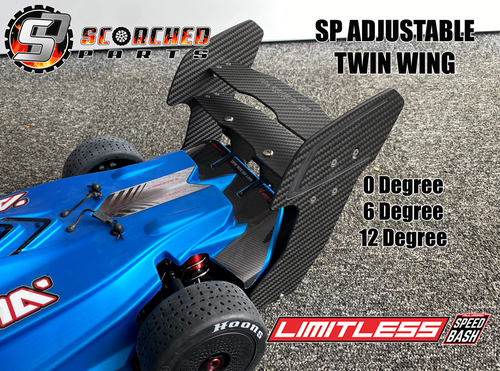 SP Rear Adjustable Twin Wing Set - for Arrma Limitless / Infraction
