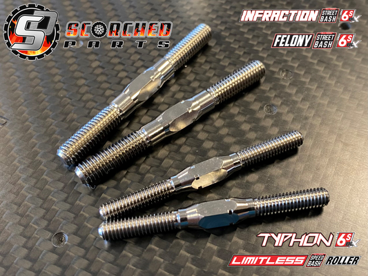 Titanium Turnbuckle Set - for Arrma Infraction / Limitless / Felony / Typhon